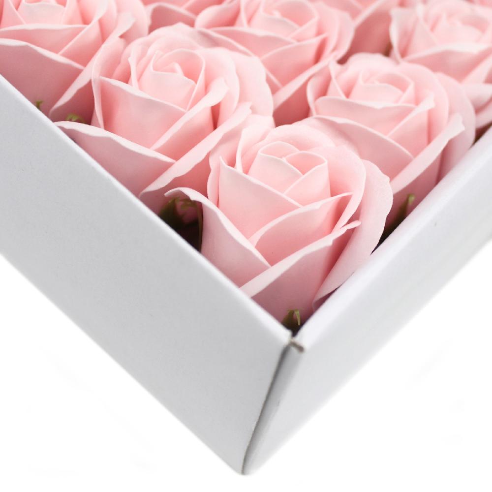Ancient Wisdom 50x Craft Soap Flowers - Med Rose - Pink