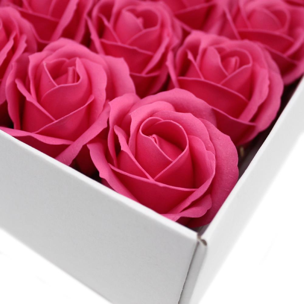Ancient Wisdom 50x Craft Soap Flowers - Med Rose - Rose
