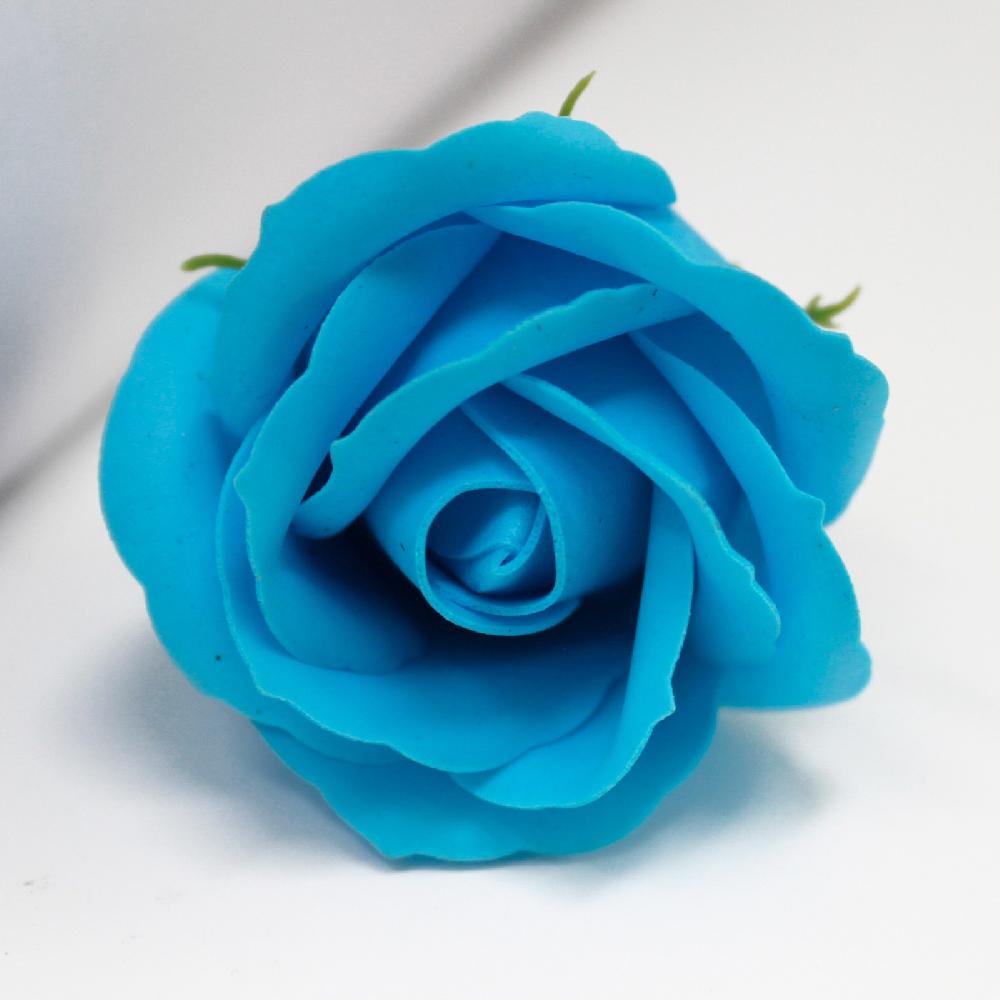Ancient Wisdom 50x Craft Soap Flowers - Med Rose - Sky Blue