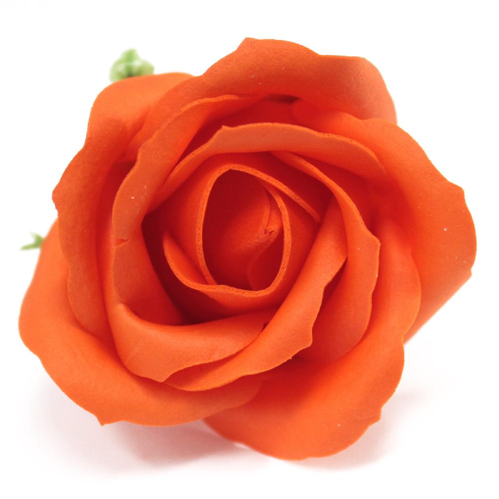 Ancient Wisdom 50x Craft Soap Flowers - Med Rose - Sunset Orange