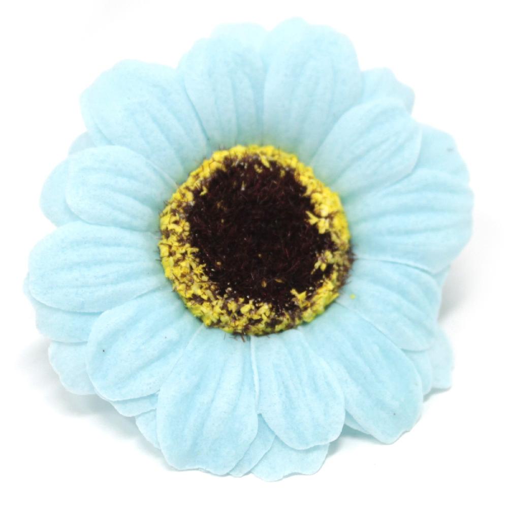 Ancient Wisdom 50x Craft Soap Flowers - Sml Sunflower - Blue