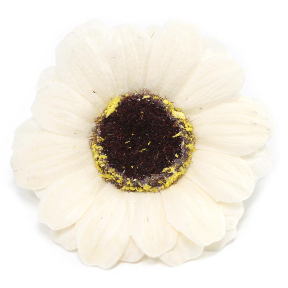 Ancient Wisdom 50x Craft Soap Flowers - Sml Sunflower - Ivory