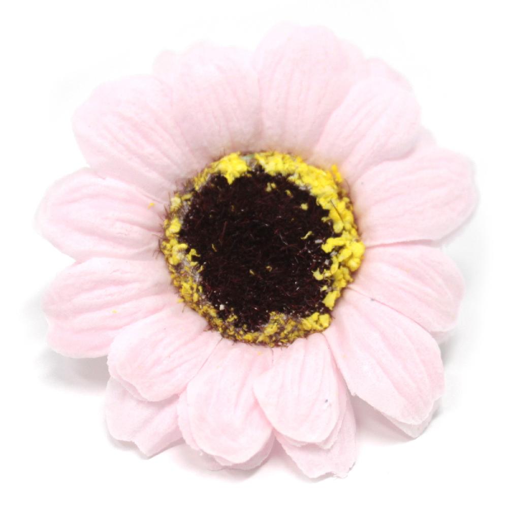 Ancient Wisdom 50x Craft Soap Flowers - Sml Sunflower - Pink
