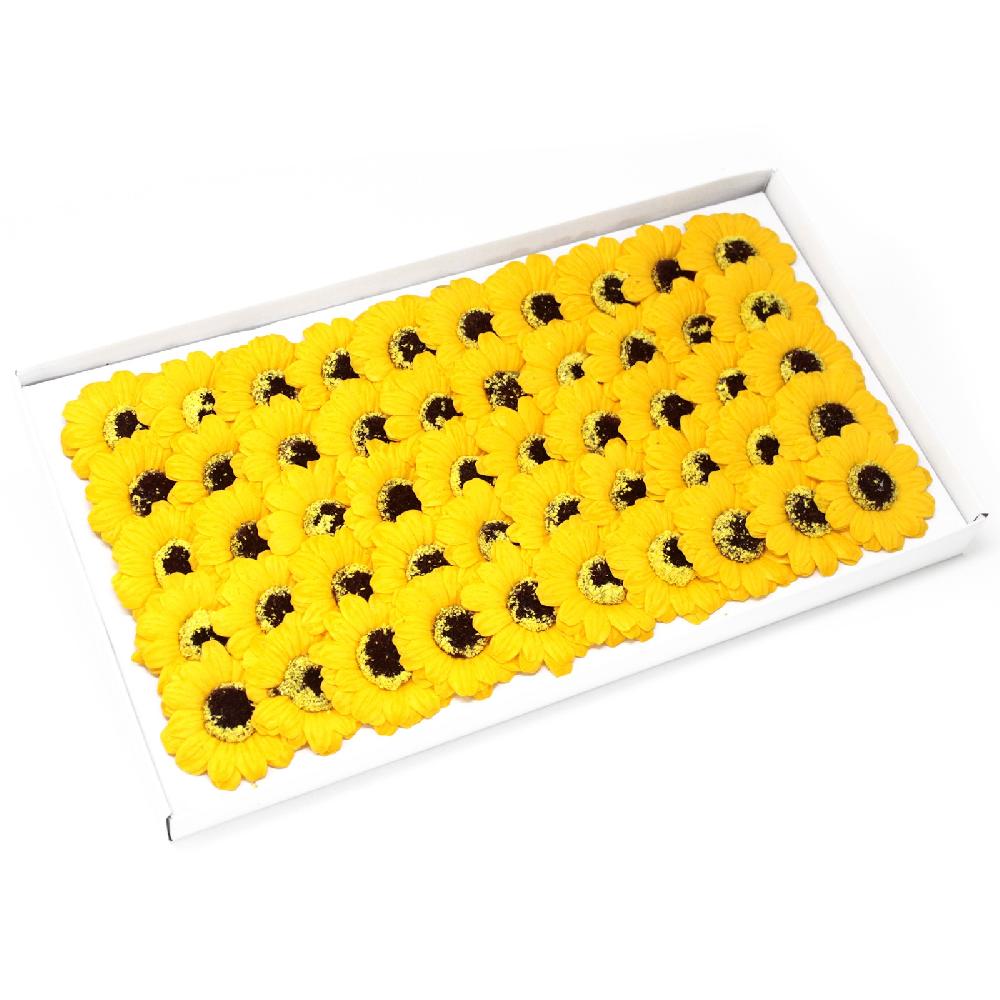 ancient wisdom 50x Craft Soap Flowers - Sml Sunflower - Yellow