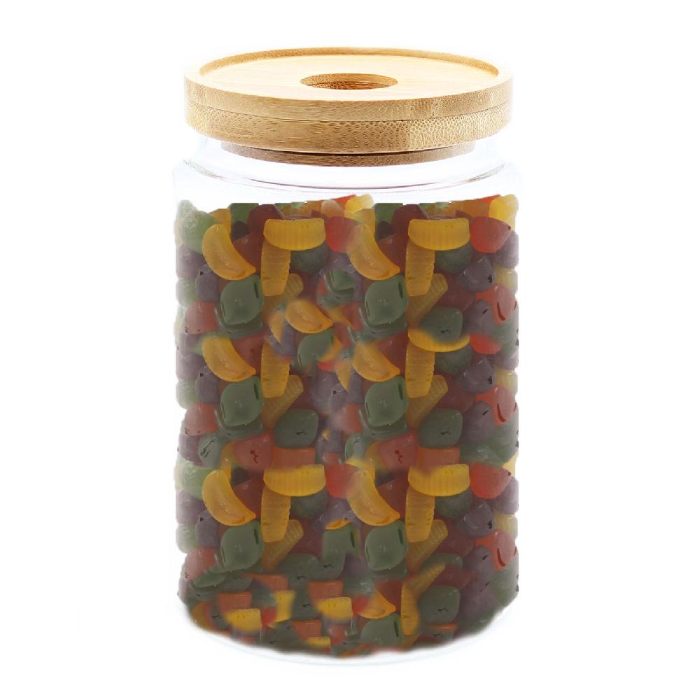 Ancient Wisdom 50x Full Carton Cottage Bamboo Glass Jar - 15cm