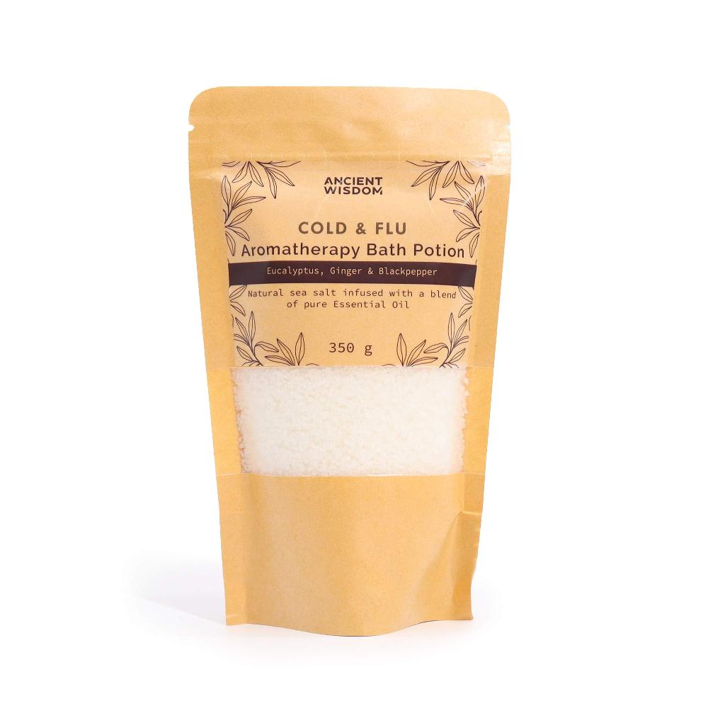 Ancient Wisdom 5x Aromatherapy Bath Potion In Kraft Bag 350g - Colds & Flu