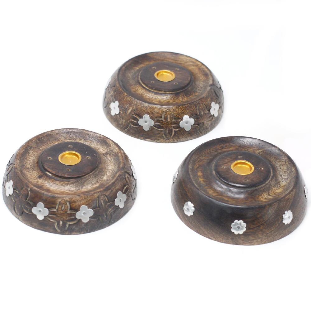 Ancient Wisdom 5x Cone & Stick Burner- Asst Design - Mango Wood