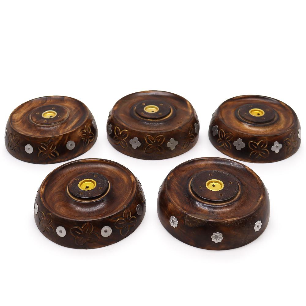 ancient wisdom 5x Cone & Stick Burner- Asst Design - Mango Wood