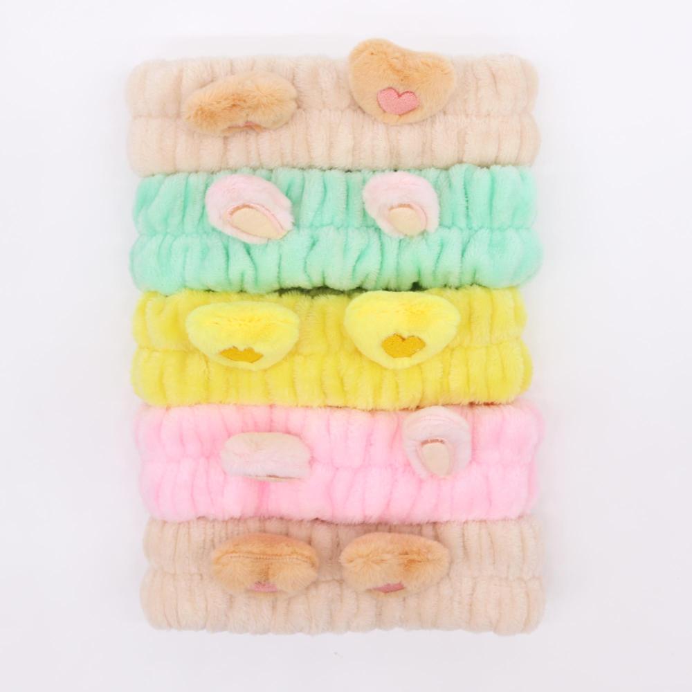 ancient wisdom 5x Cute Makeup Headbands - Hearts & Ears (assorted)