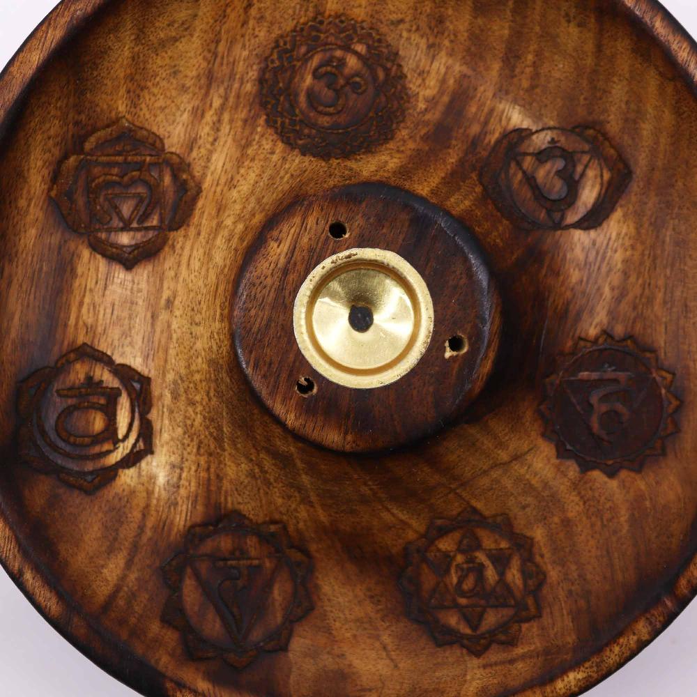 Ancient Wisdom 5x Incense Stick & Cone Burner Disc - 7 Chakra