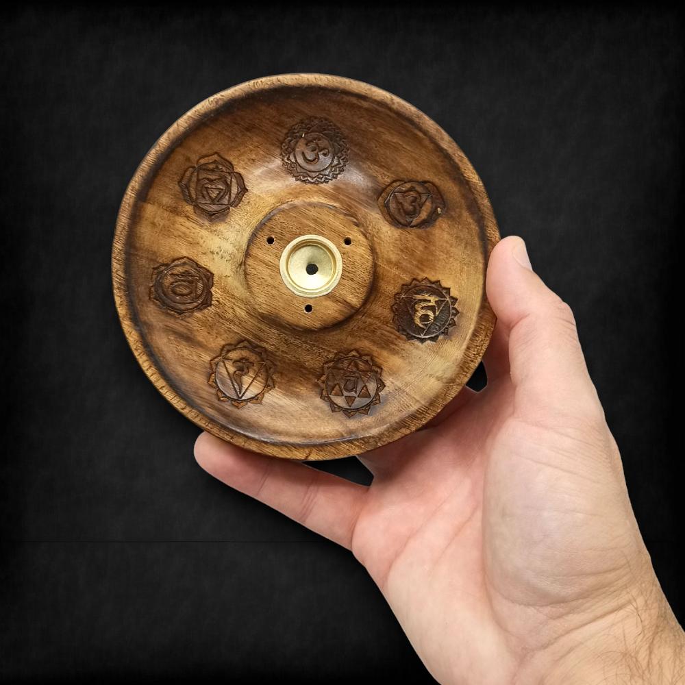 Ancient Wisdom 5x Incense Stick & Cone Burner Disc - 7 Chakra