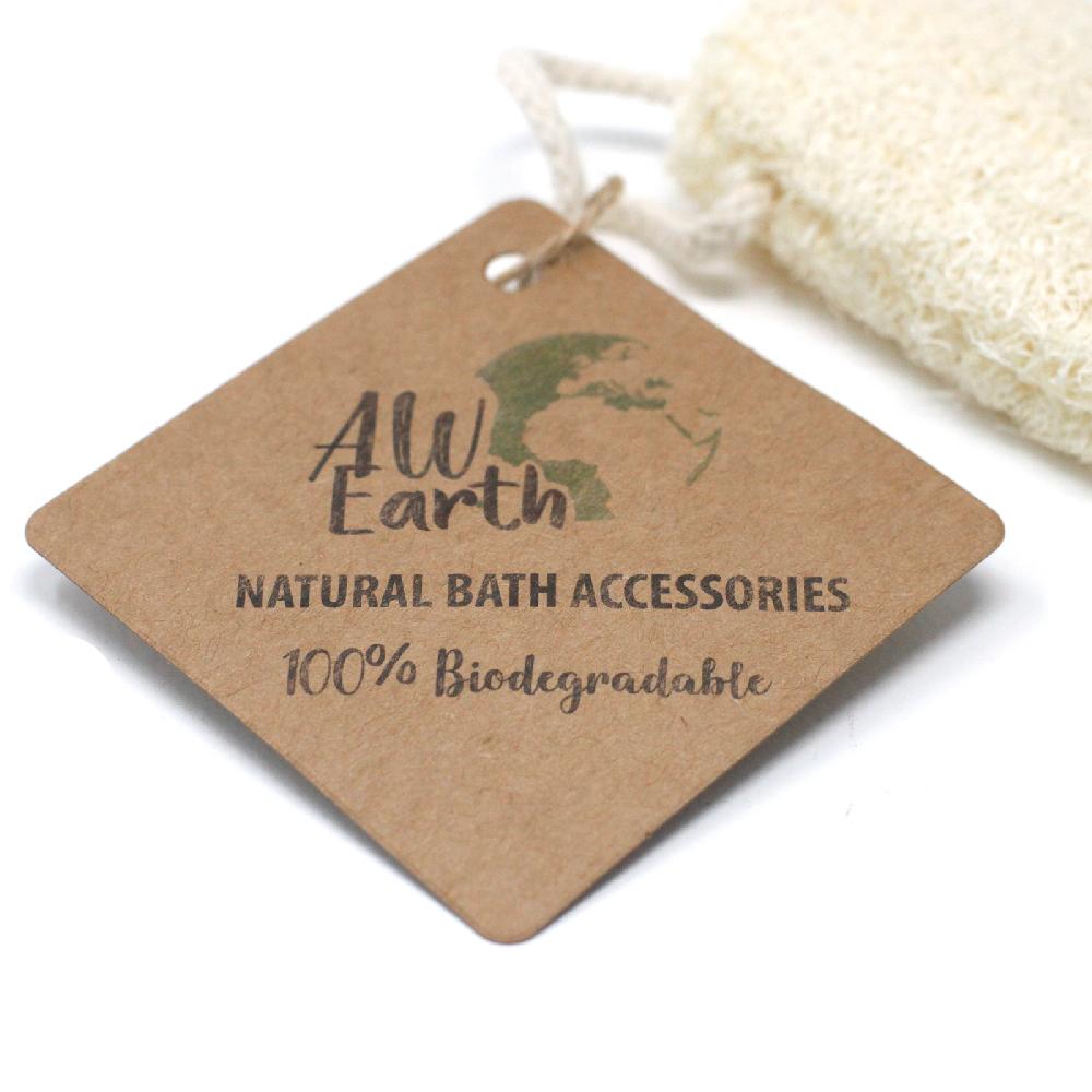 Ancient Wisdom 5x Natural Loofah Scrub On Rope - 5" - 12.7 Cm