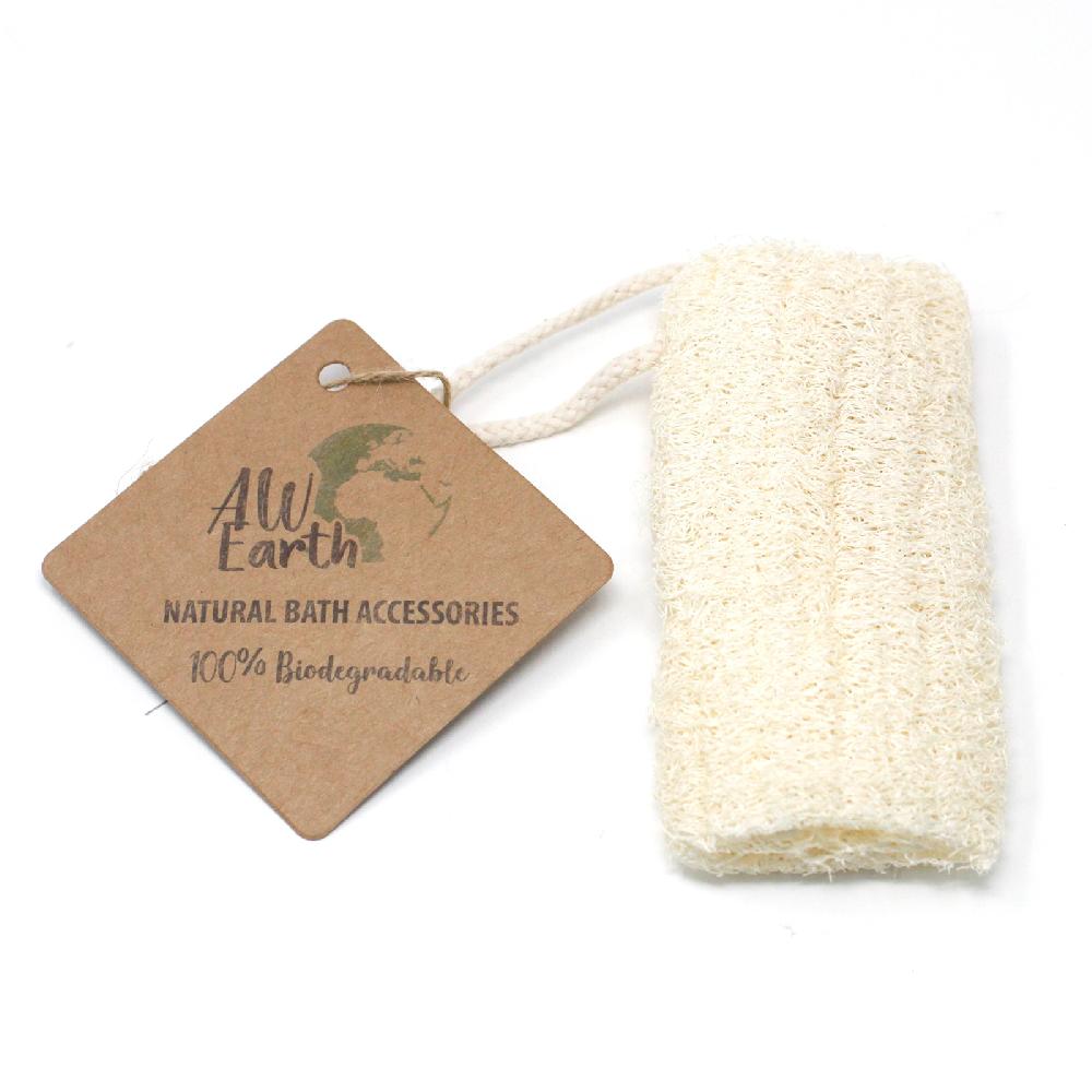 ancient wisdom 5x Natural Loofah Scrub on Rope - 5" - 12.7 cm