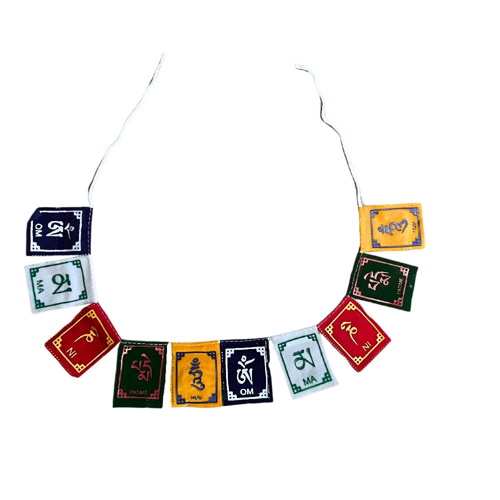ancient wisdom 5x OM Tibetain Mantra Velvet Flags - Lrg (10 flags)