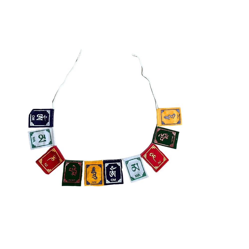 ancient wisdom 5x OM Tibetain Mantra Velvet Flags - Med (10 flags)