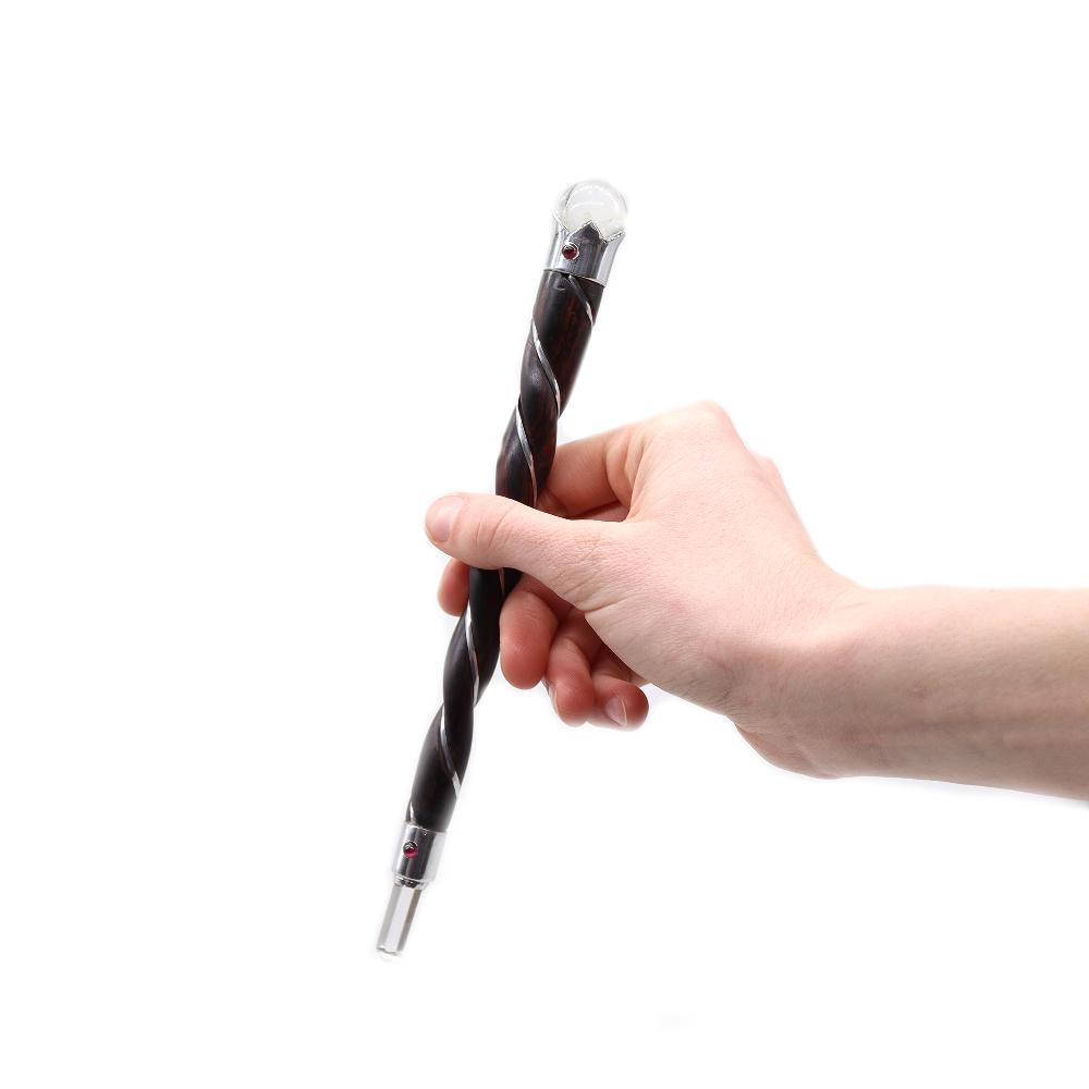 Ancient Wisdom 5x Twisted Wood And Rock Quartz Wand