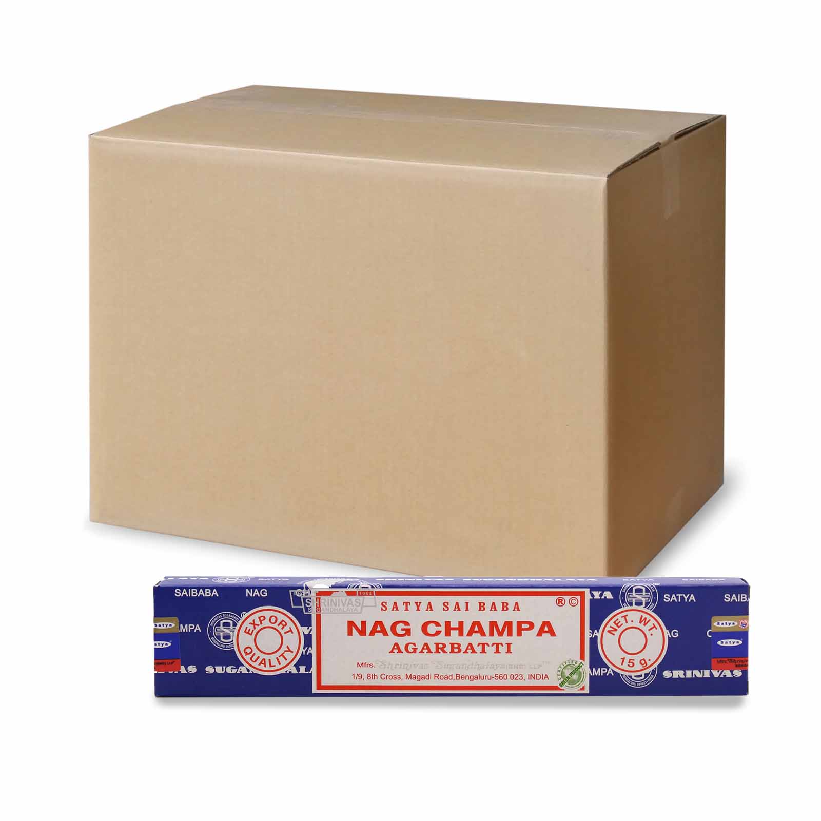 ancient wisdom 600x Nag Champa 15g (Full Carton - 50 boxes of 12)