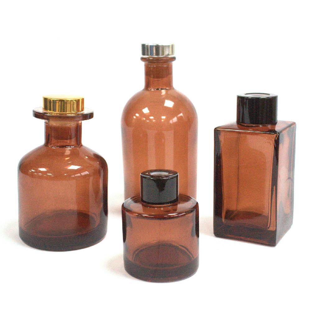 Ancient Wisdom 6x 250 Ml Round Antique Reed Diffuser Bottle - Amber