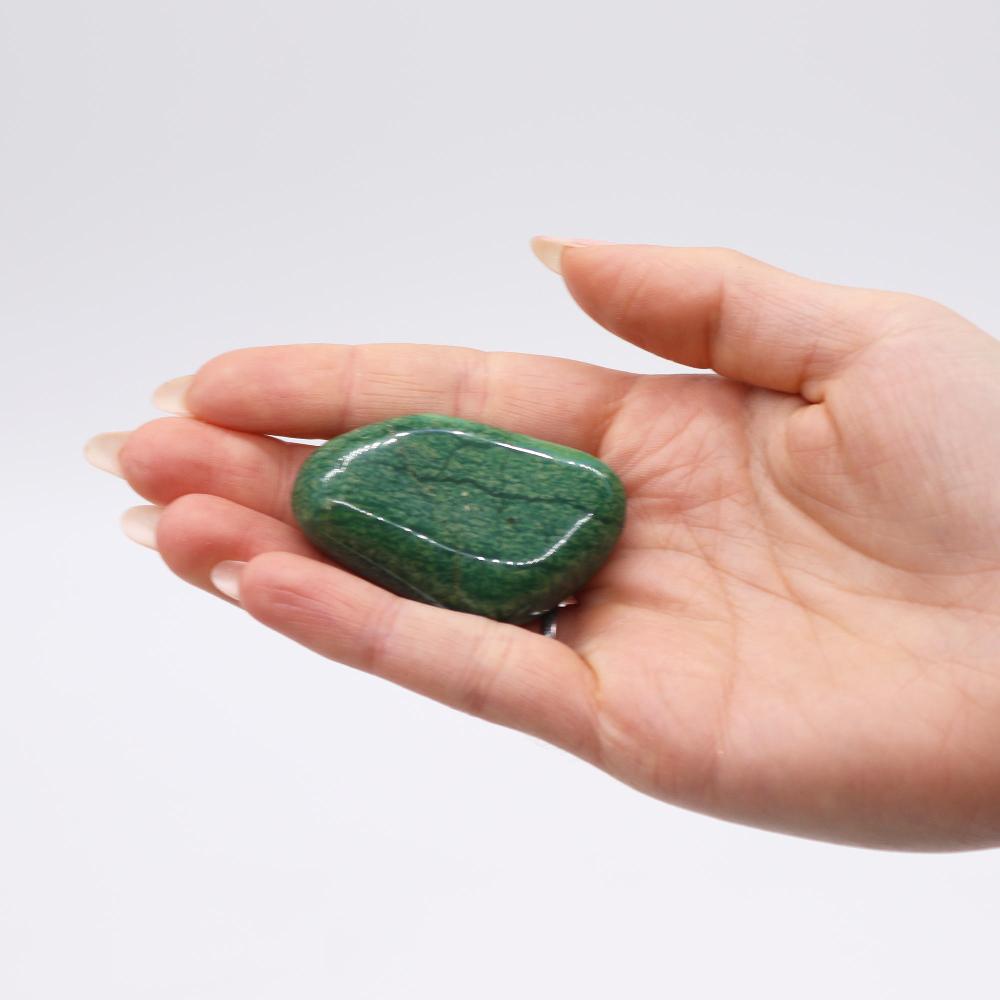 Ancient Wisdom 6x African Gemstone Quartz - Green - Size 8 - 30mm (KG)