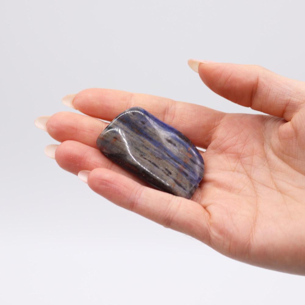 Ancient Wisdom 6x African Gemstone Sodalite - Spotted Blue - Size 8 - 30mm (KG)