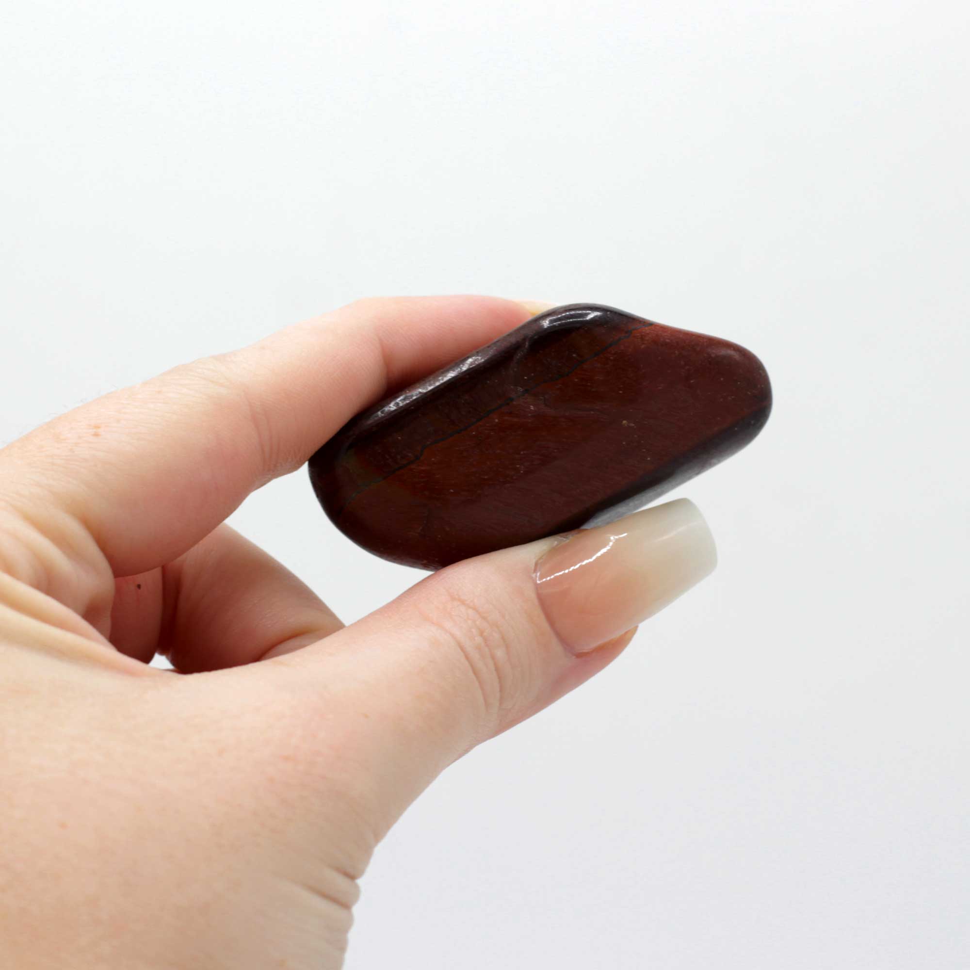 Ancient Wisdom 6x African Gemstone Tigers Eye - Red - Size 8 - 30mm (KG)