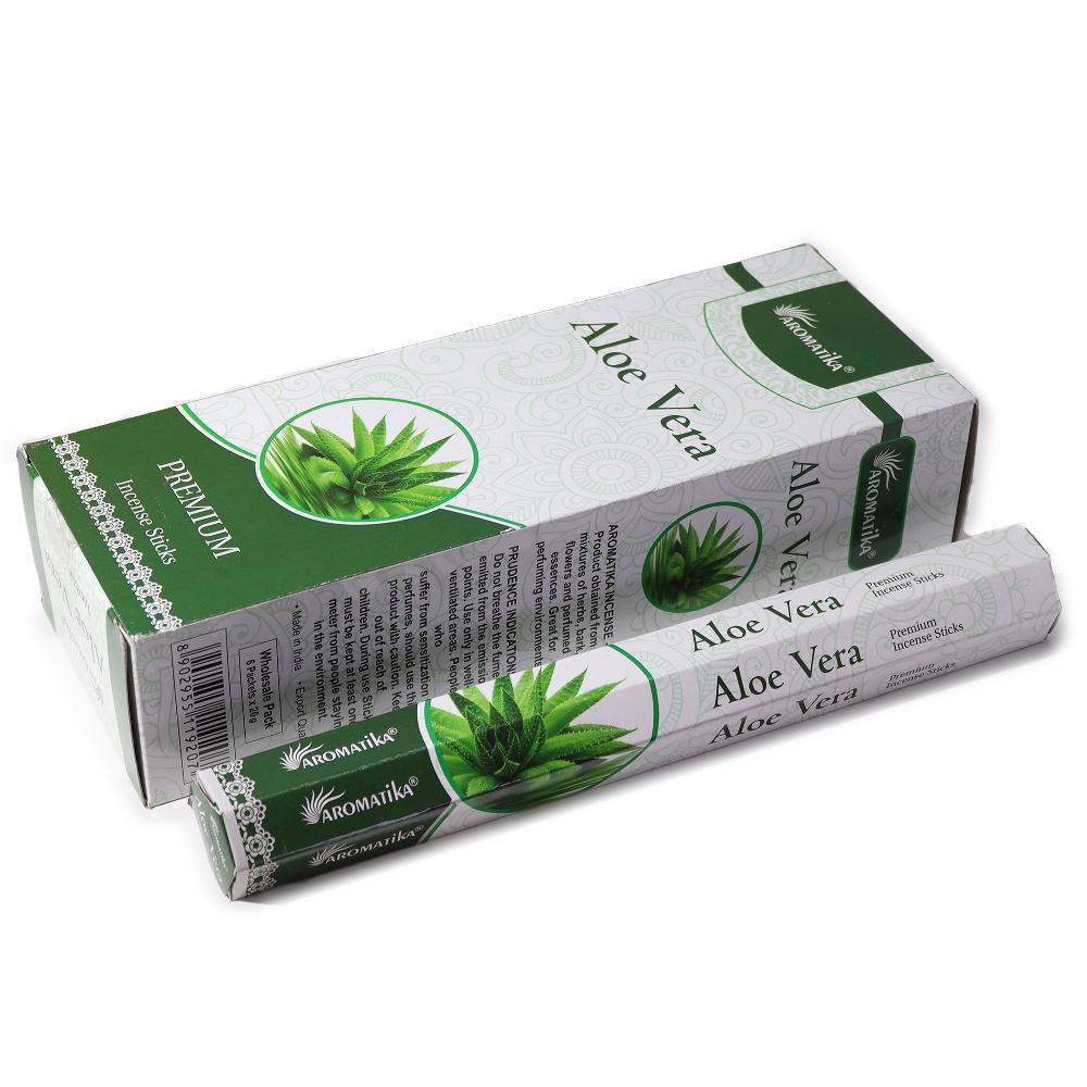 Ancient Wisdom 6x Aromatika Charcoal Free Hex Incense - Aloe Vera