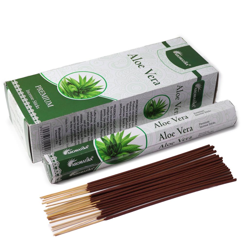 ancient wisdom 6x Aromatika Charcoal Free Hex Incense - Aloe Vera