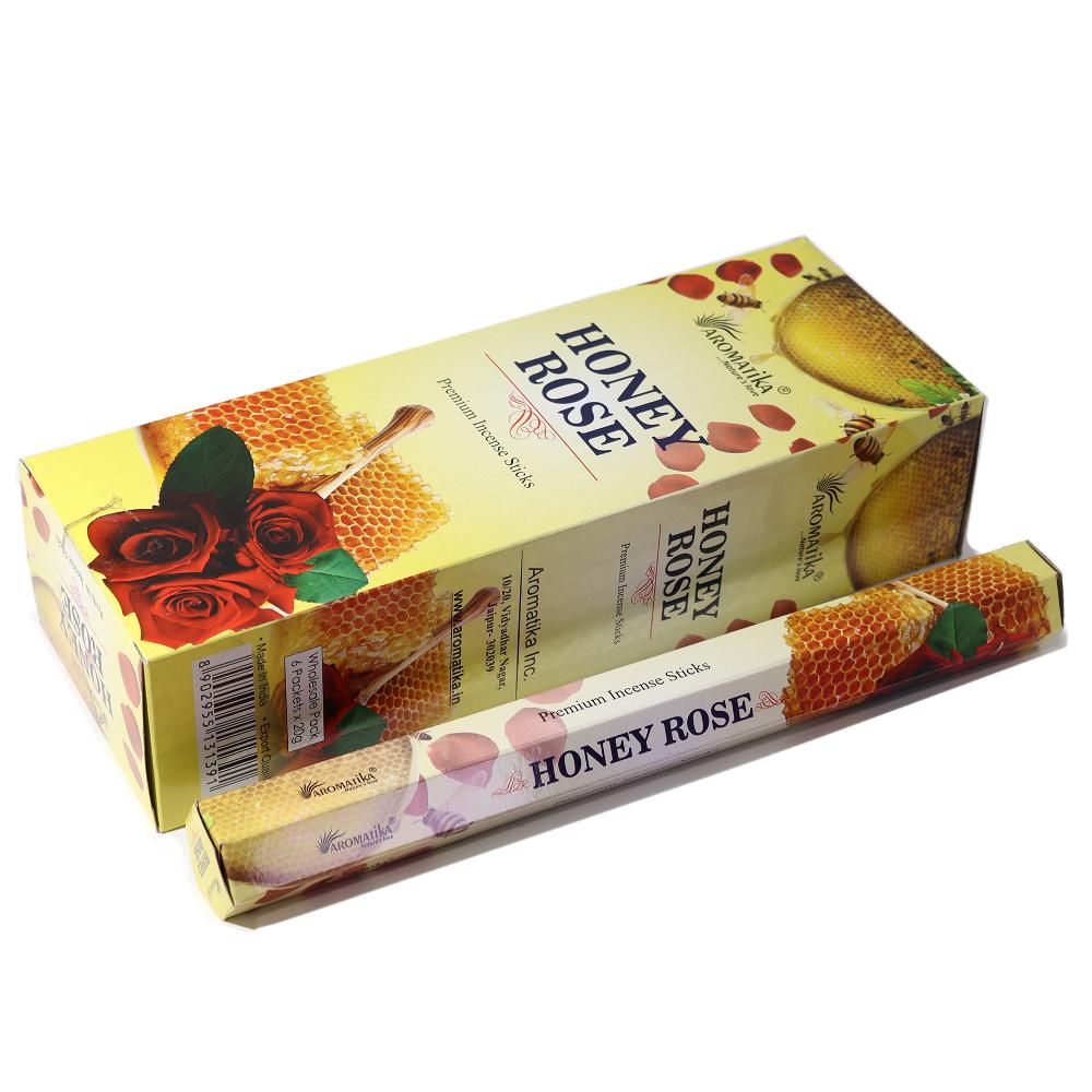 Ancient Wisdom 6x Aromatika Charcoal Free Hex Incense - Honey Rose