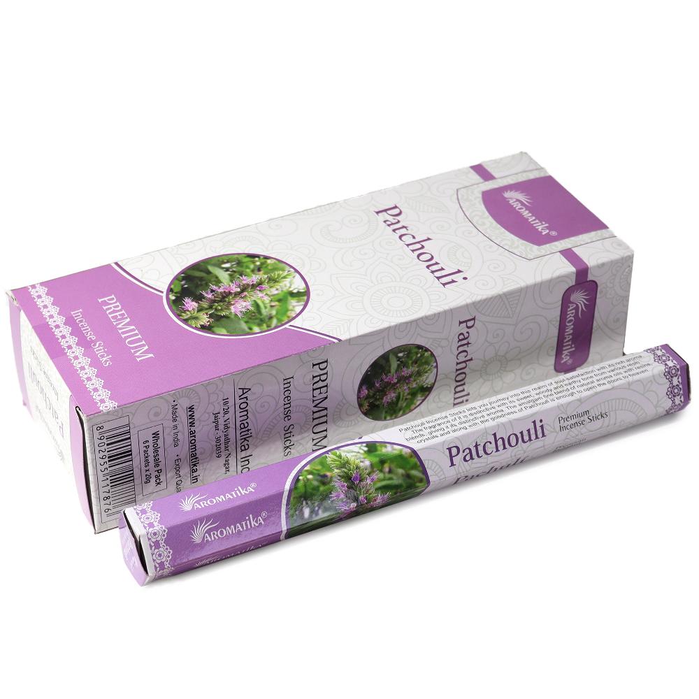 Ancient Wisdom 6x Aromatika Charcoal Free Hex Incense - Patchouli