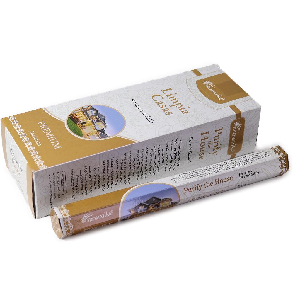 Ancient Wisdom 6x Aromatika Charcoal Free Hex Incense - Purify The House