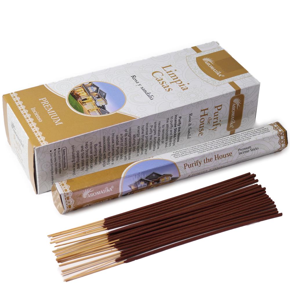 ancient wisdom 6x Aromatika Charcoal Free Hex Incense - Purify the House