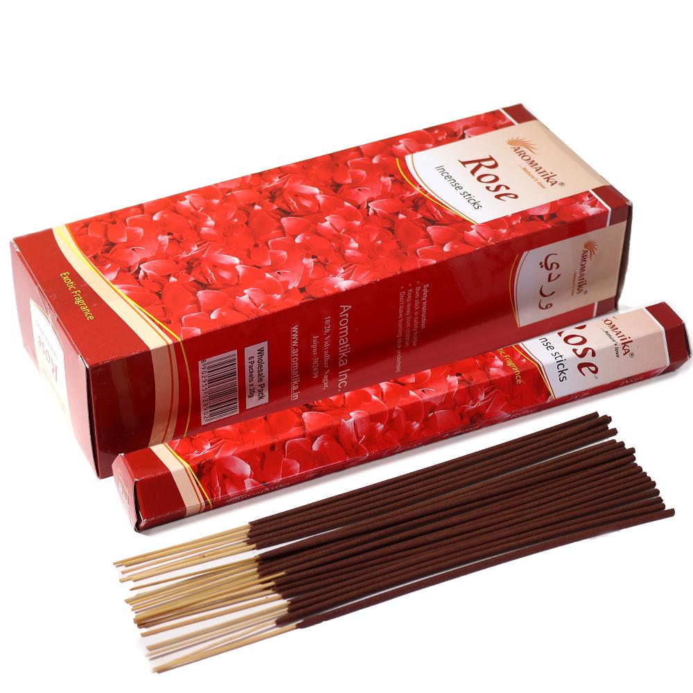 ancient wisdom 6x Aromatika Charcoal Free Hex Incense - Rose