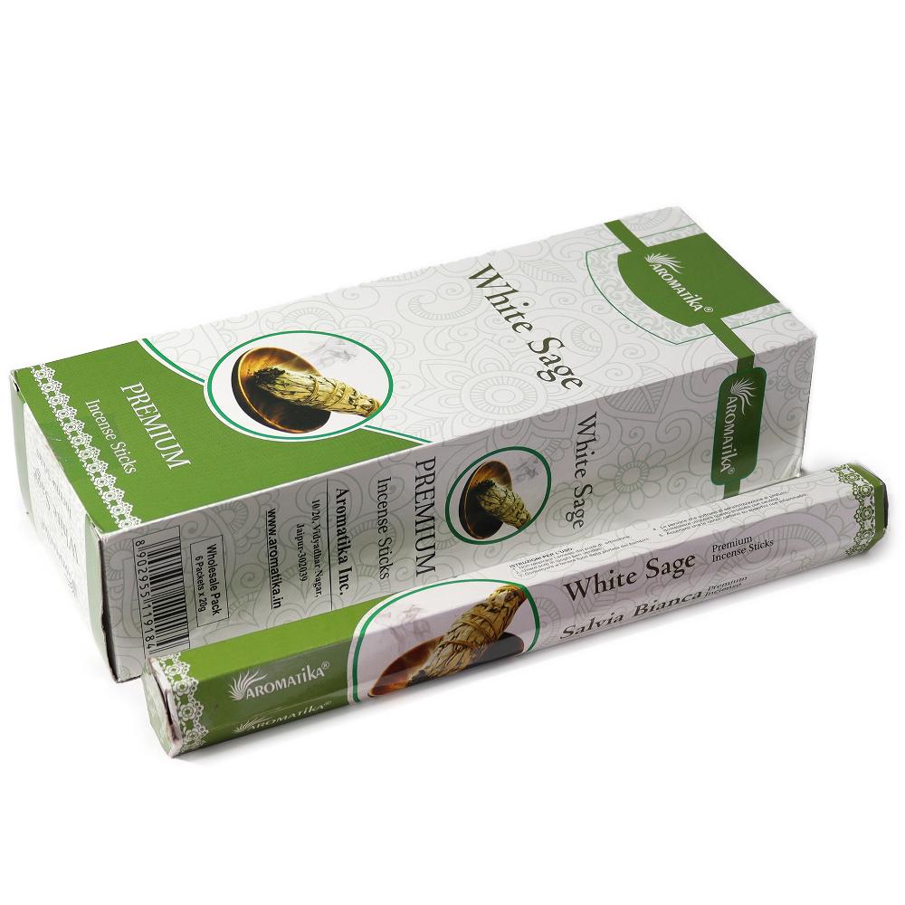 Ancient Wisdom 6x Aromatika Charcoal Free Hex Incense - White Sage