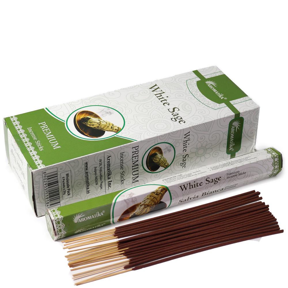 ancient wisdom 6x Aromatika Charcoal Free Hex Incense - White Sage