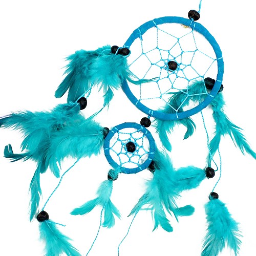 ancient wisdom 6x Bali Dreamcatchers - Medium Round - Turq/Pink/Purp