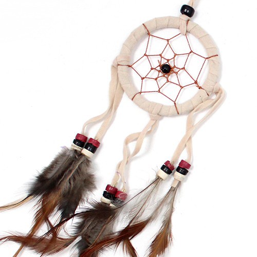 ancient wisdom 6x Bali Dreamcatchers - Small Round - Cream/Coffee/Choc