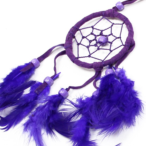ancient wisdom 6x Bali Dreamcatchers - Small Round - Turq/Pink/Purp