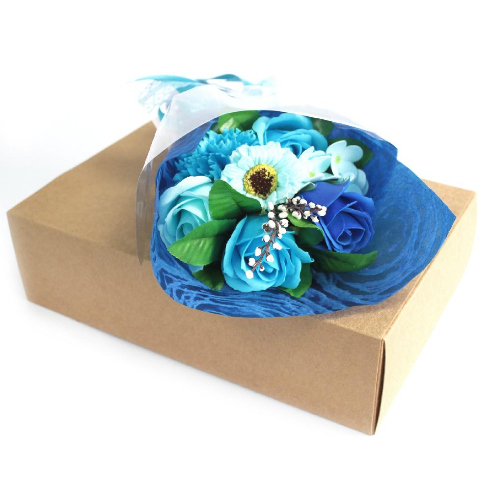 ancient wisdom 6x Blue Boxed Hand Soap Flower Bouquet - Special