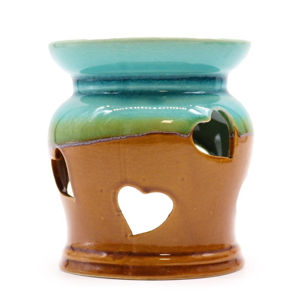 Ancient Wisdom 6x Classic Rustic Oil Burner - Heart Cut-out (assorted)