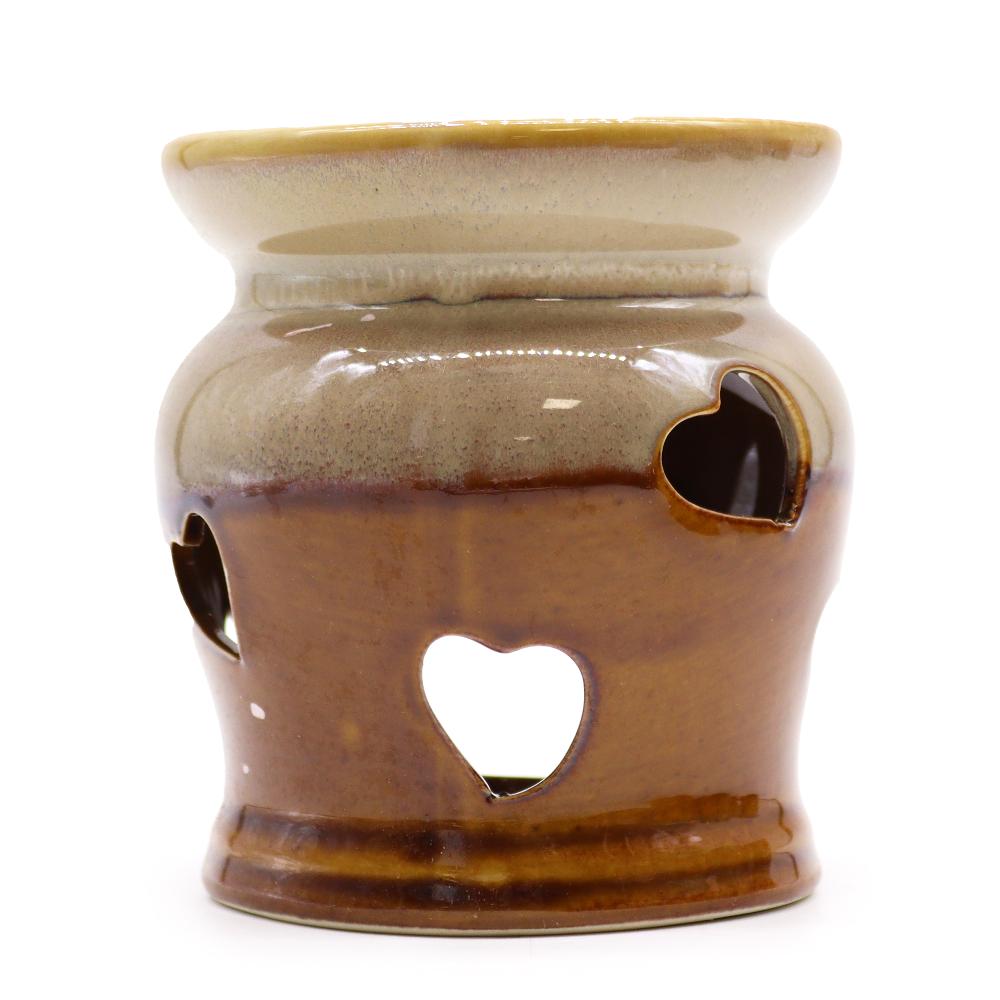 ancient wisdom 6x Classic Rustic Oil Burner - Heart Cut-out (assorted)
