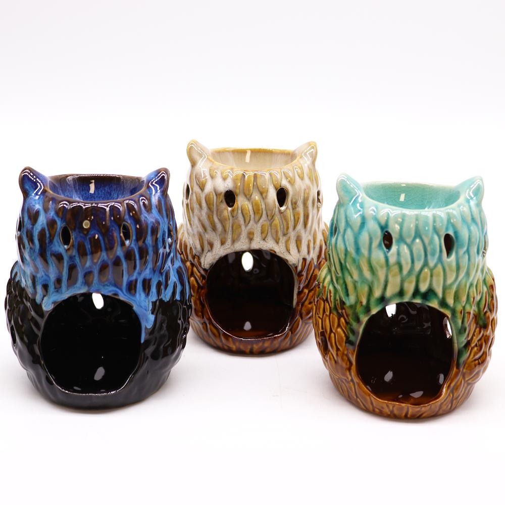 Ancient Wisdom 6x Classic Rustic Oil Burner - Owl (assorted)