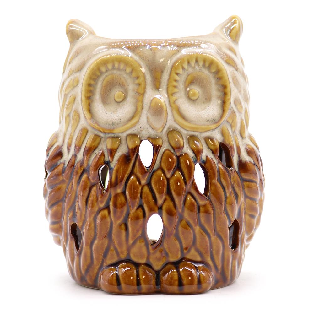 ancient wisdom 6x Classic Rustic Oil Burner - Owl (assorted)