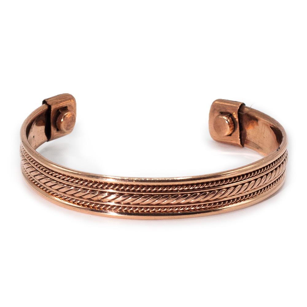 Ancient Wisdom 6x Copper Banded Pattern Bracelets With Magnets (assorted)