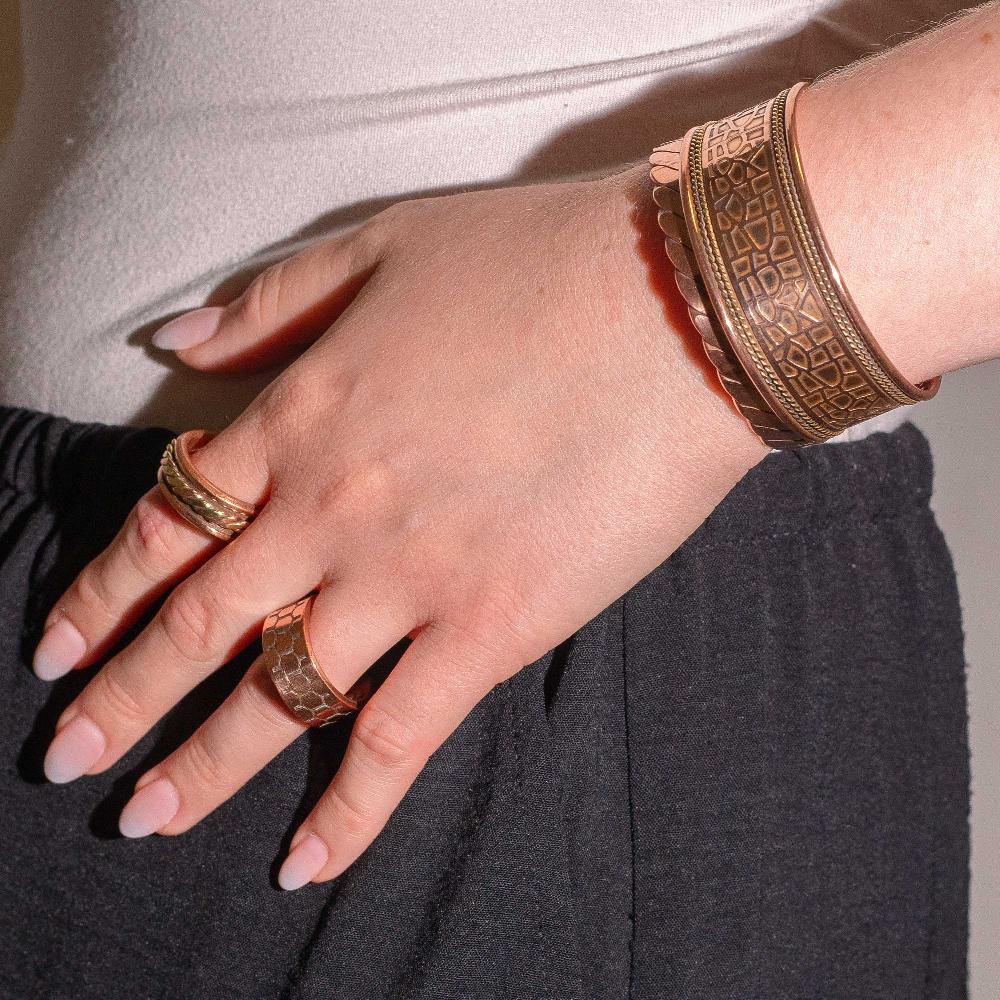 Ancient Wisdom 6x Copper Rings With Magnets - Assorted Designs & Sizes