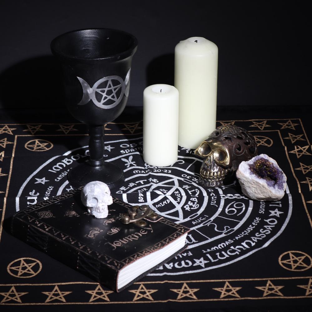 Ancient Wisdom 6x Esoteric Fringed Altar Cloth - Life Death Rebirth