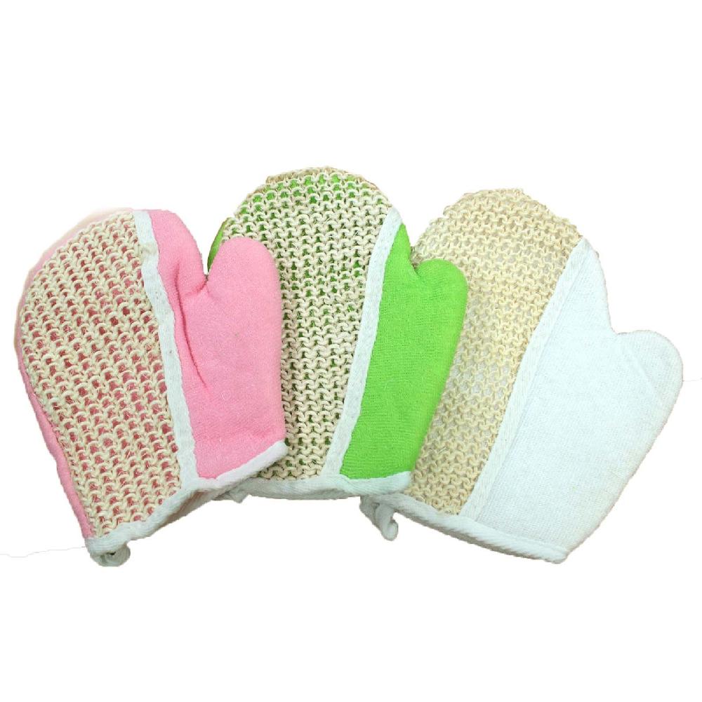 ancient wisdom 6x Extra Exfoliating Jute Glove- Assorted