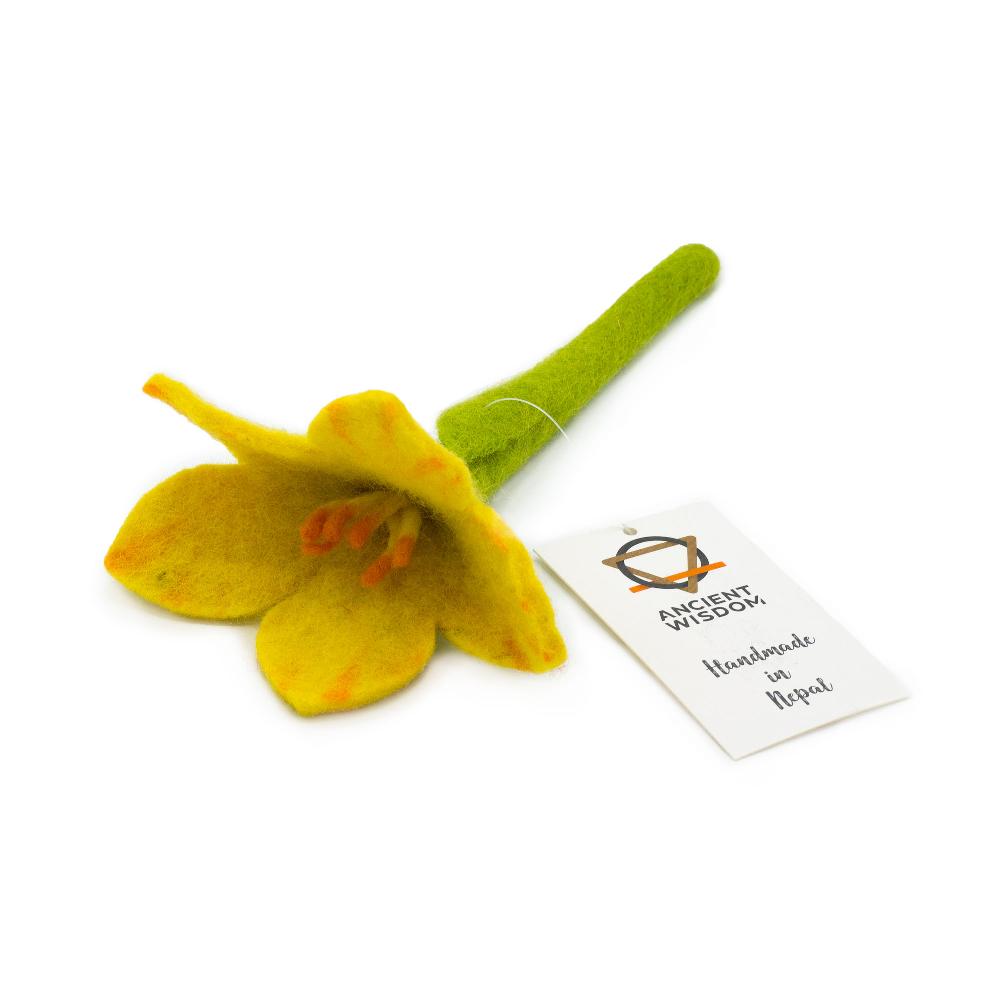 Ancient Wisdom 6x Felt Flowers - Lily (assorted Colours)