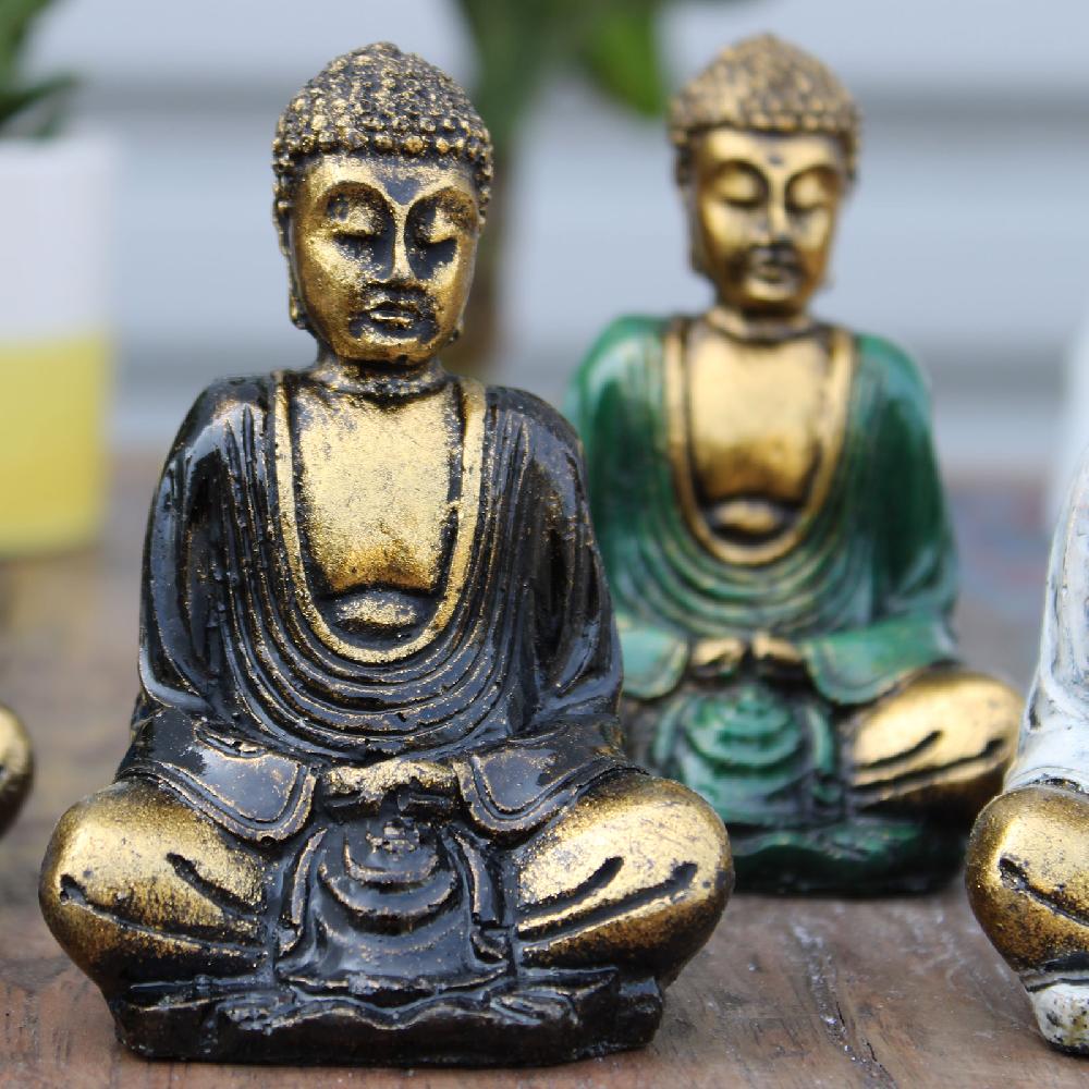 Ancient Wisdom 6x Gold Mini Buddha (Assorted Colours)