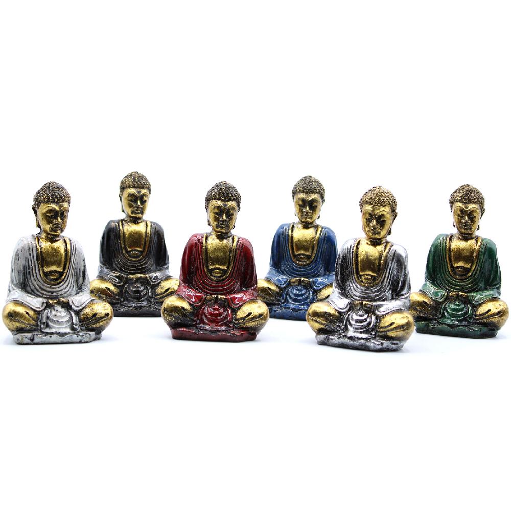 ancient wisdom 6x Gold Mini Buddha (Assorted Colours)