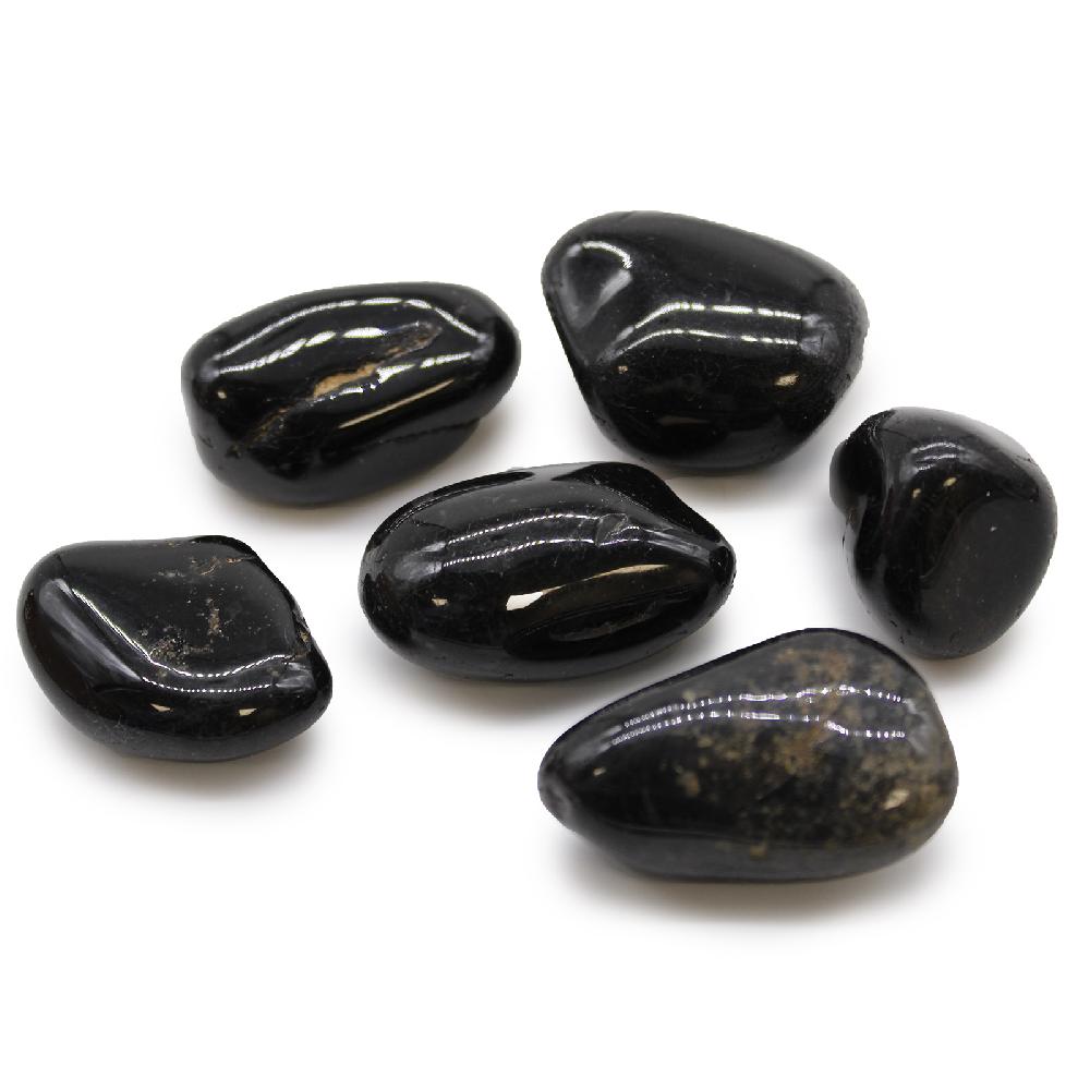 ancient wisdom 6x Large African Tumble Stone - Black Onyx